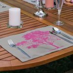 6'lı Gri Zemin Ağaç & Yaprak Tasarımlı Amerikan Servis Seti Realhomes