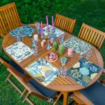 6'lı Renkli Deniz Bitkileri Özel Tasarım Amerikan Servis Seti Realhomes