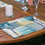 6'lı Renkli Deniz Bitkileri Özel Tasarım Amerikan Servis Seti Realhomes