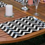 6'lı Siyah Beyaz Çizgili Geometrik Şekiller Amerikan Servis Seti Realhomes