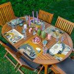 6'lı Pastel Rengarenk Çiçek Tasarımlı Amerikan Servis Seti Realhomes