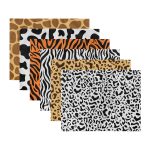 6'lı Renkli Zebra Desen Motifli Amerikan Servis Seti Realhomes