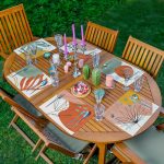 6'lı Soyut Renkli Özel Tasarım Amerikan Servis Seti Realhomes