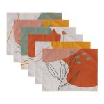 6'lı Soyut Renkli Özel Tasarım Amerikan Servis Seti Realhomes