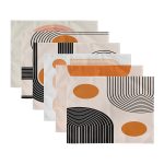 6'lı Etnik Tasarımlı Minimalist Temalı Amerikan Servis Seti Realhomes