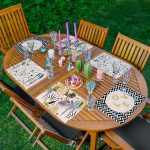 6'lı Pembe Zemin Love Tasarımlı Amerikan Servis Seti Realhomes