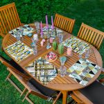 6'lı Geometrik Özel Tasarımlı Gold Detaylı Amerikan Servis Seti Realhomes