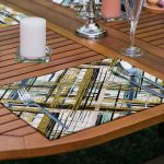 6'lı Geometrik Özel Tasarımlı Gold Detaylı Amerikan Servis Seti Realhomes