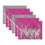 - Servis6li-Set365-Gorsel3 - Realhomes  6'lı Gri & Fuşya Kolajı Özel Tasarımlı Amerikan Servis Seti Realhomes