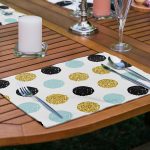 6'lı Renkli Gold Detaylı Puantiye Çizimli Amerikan Servis Seti Realhomes