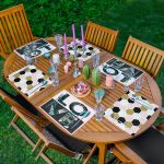 6'lı Pembe Temalı Love Tasarımlı Amerikan Servis Seti Realhomes