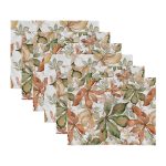 6'lı Sonbahar Yaprakları Özel Tasarım Amerikan Servis Seti Realhomes