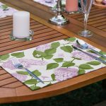 6'lı Mor Renkli Ortanca Çiçeği Motifli Amerikan Servis Seti Realhomes