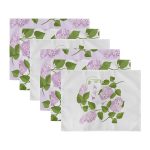 6'lı Mor Renkli Ortanca Çiçeği Motifli Amerikan Servis Seti Realhomes