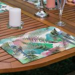 6'lı Renkli Suluboyalı Sonbahar Yaprakları Amerikan Servis Seti Realhomes