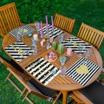 6'lı Siyah Beyaz Çizgili Gold Detaylı Love Temalı Amerikan Servis Seti Realhomes