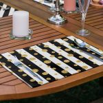 6'lı Siyah Beyaz Çizgili Gold Detaylı Love Temalı Amerikan Servis Seti Realhomes