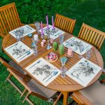 - Servis6li-Set382-Gorsel1 - Realhomes  6'lı Krem Zeminli Karakalem Çiçek Demeti Tasarımlı Amerikan Servis Seti Realhomes