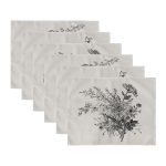 - Servis6li-Set382-Gorsel3 - Realhomes  6'lı Krem Zeminli Karakalem Çiçek Demeti Tasarımlı Amerikan Servis Seti Realhomes