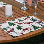 6'lı Ekose Yılbaşı Temalı Özel Tasarım Amerikan Servis Seti Realhomes