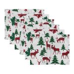 6'lı Ekose Yılbaşı Temalı Özel Tasarım Amerikan Servis Seti Realhomes