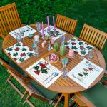 6'lı Ekose Yılbaşı Temalı Özel Tasarım Amerikan Servis Seti Realhomes