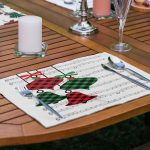 6'lı Ekose Yılbaşı Temalı Özel Tasarım Amerikan Servis Seti Realhomes