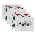 6'lı Ekose Yılbaşı Temalı Özel Tasarım Amerikan Servis Seti Realhomes