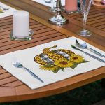 6'lı Ekose Siyah Beyaz Kabak Tasarımlı Amerikan Servis Seti Realhomes