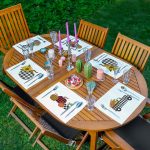 - Servis6li-Set387-Gorsel1 - Realhomes  6'lı Ekose Siyah Beyaz Kabak Tasarımlı Amerikan Servis Seti Realhomes