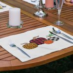 - Servis6li-Set387-Gorsel2 - Realhomes  6'lı Ekose Siyah Beyaz Kabak Tasarımlı Amerikan Servis Seti Realhomes