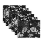 - Servis6li-Set390-Gorsel3 - Realhomes  6'lı Siyah Beyaz Gül Motifli Amerikan Servis Seti Realhomes