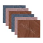 - Servis6li-Set393-Gorsel3 - Realhomes  6'lı Renkli Zemin Yaprak Tasarımlı Amerikan Servis Seti Realhomes