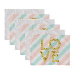 6'lı Gold Detaylı Love Temalı Amerikan Servis Seti Realhomes