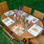 6'lı Turuncu Sonbahar Yaprakları Özel Tasarım Amerikan Servis Seti Realhomes