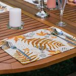 6'lı Turuncu Sonbahar Yaprakları Özel Tasarım Amerikan Servis Seti Realhomes