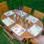 6'lı Beyaz Zemin Ortanca Motifli Amerikan Servis Seti Realhomes