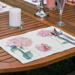 6'lı Beyaz Zemin Ortanca Motifli Amerikan Servis Seti Realhomes