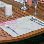 6'lı Mavi Zemin Beyaz Ortanca Çiçeği Tasarımlı Amerikan Servis Seti Realhomes