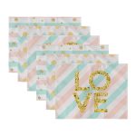 - Servis6li-Set406-Gorsel3 - Realhomes  6'lı Renkli Çizgili Zemin Love Temalı Amerikan Servis Seti Realhomes