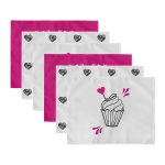 6'lı Love Temalı Özel Tasarım Amerikan Servis Seti Realhomes