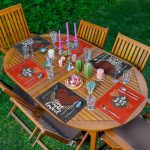 6'lı Kırmızı Siyah Zemin Sevgili Temalı Amerikan Servis Seti Realhomes