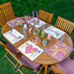 6'lı Neon Renkli Happy Temalı Özel Tasarım Amerikan Servis Seti Realhomes