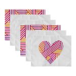 6'lı Neon Renkli Happy Temalı Özel Tasarım Amerikan Servis Seti Realhomes