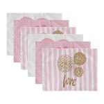 - Servis6li-Set434-Gorsel3 - Realhomes 6'lı Pembe Renkli Özel Tasarım Love Motifli Amerikan Servis Seti Realhomes