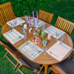 6'lı Çizgili Kalp Tasarımlı Aşk Temalı Amerikan Servis Seti Realhomes