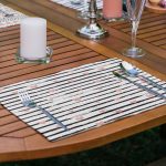 6'lı Çizgili Kalp Tasarımlı Aşk Temalı Amerikan Servis Seti Realhomes