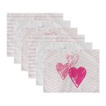 - Servis6li-Set439-Gorsel3 - Realhomes  6'lı Pembe Özel Tasarım Sevgililer Günü Temalı Amerikan Servis Seti Realhomes