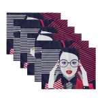 6'lı Gözlüklü Women Girl Özel Tasarımlı Amerikan Servis Seti Realhomes