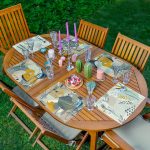 6'lı Renkli Geometrik Şekilli Özel Tasarım Amerikan Servis Seti Realhomes